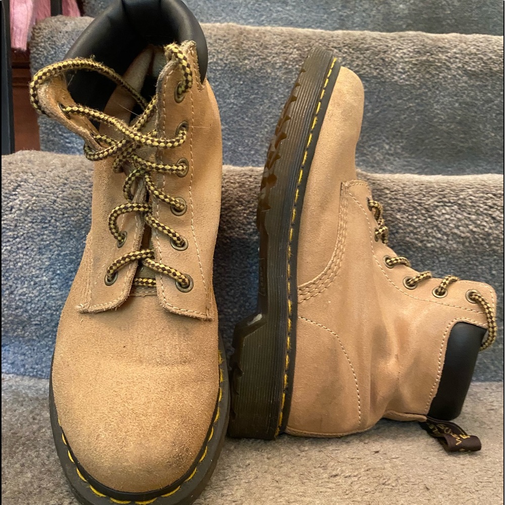 Doc Martens nubuck boots with padded ankles
